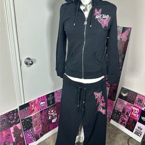 BCBG Black butterfly tracksuit